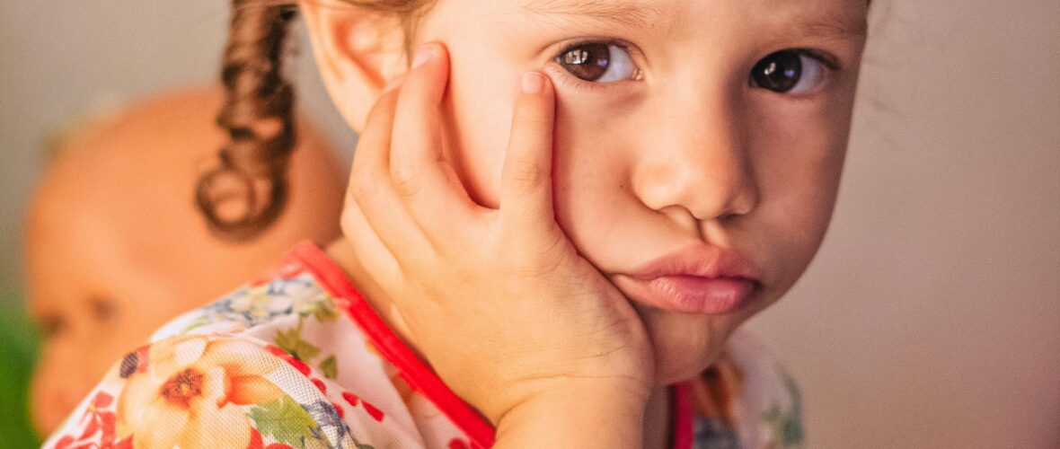 Frustrated little toddler